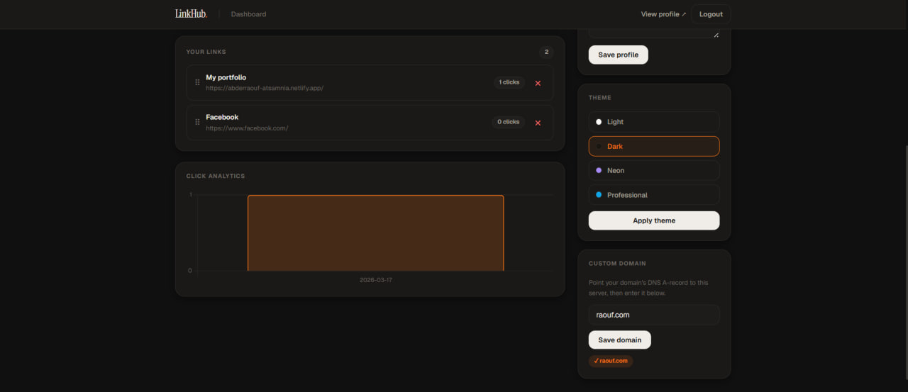 LinkHub Pro — Public Profile