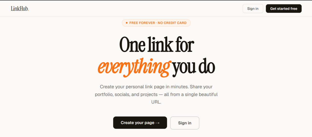 LinkHub Pro — Landing Page